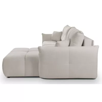 Rohová rozkládací sedací souprava CANMORE - světlá šedá