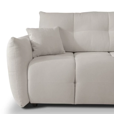 Rohová rozkládací sedací souprava CANMORE - světlá šedá