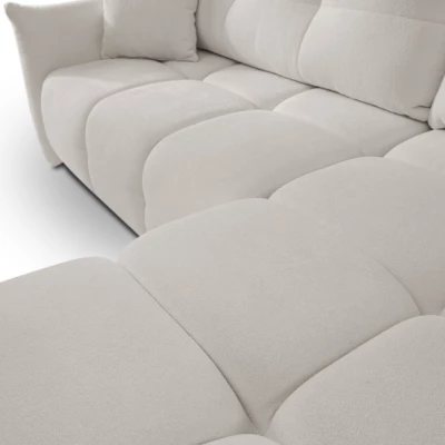 Rohová rozkládací sedací souprava CANMORE - světlá šedá