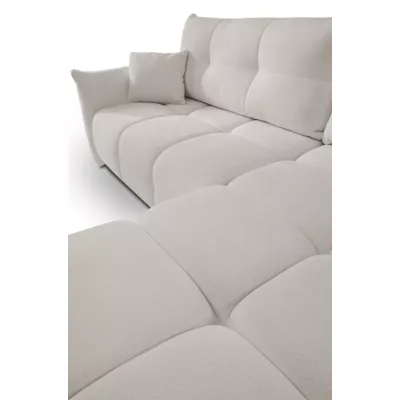 Rohová rozkládací sedací souprava CANMORE - světlá šedá