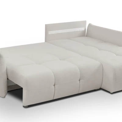 Rohová rozkládací sedací souprava CANMORE - světlá šedá