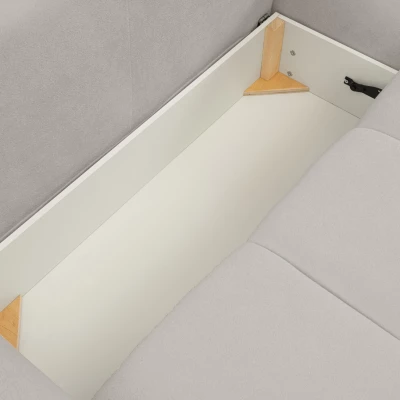 Rohová rozkládací sedací souprava CANMORE - světlá šedá