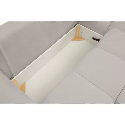 Rohová rozkládací sedací souprava CANMORE - světlá šedá