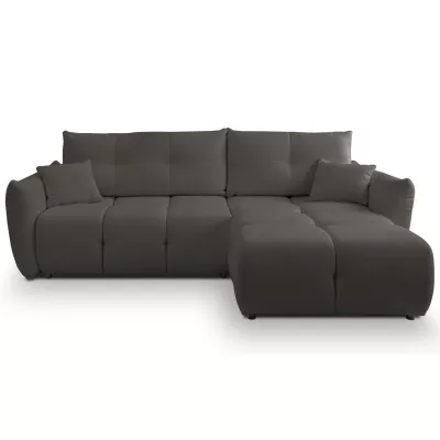 Rohová rozkládací sedací souprava CANMORE - grafitová