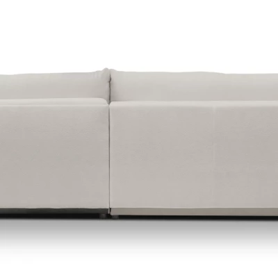 Rohová rozkládací sedací souprava CANMORE - světlá šedá