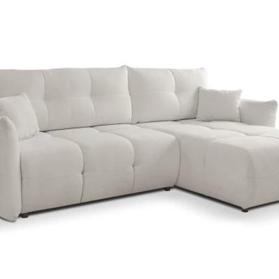 Rohová rozkládací sedací souprava CANMORE - světlá šedá