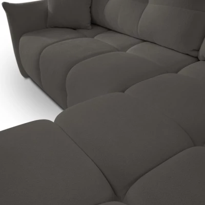 Rohová rozkládací sedací souprava CANMORE - grafitová