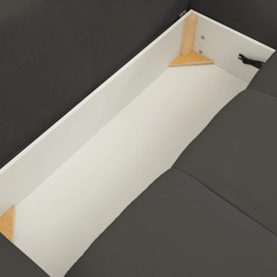 Rohová rozkládací sedací souprava CANMORE - grafitová