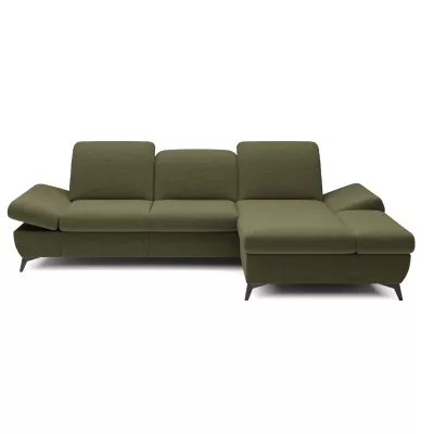 Rohová rozkládací sedací souprava BROCKVILE - olivová, pravý roh