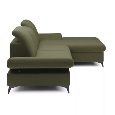 Rohová rozkládací sedací souprava BROCKVILE - olivová, pravý roh