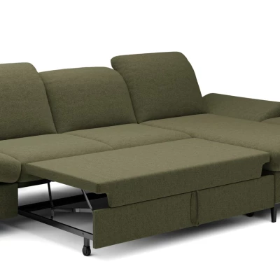 Rohová rozkládací sedací souprava BROCKVILE - olivová, pravý roh