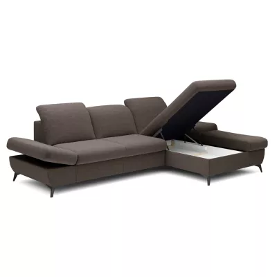 Rohová rozkládací sedací souprava BROCKVILE - šedá 4, pravý roh