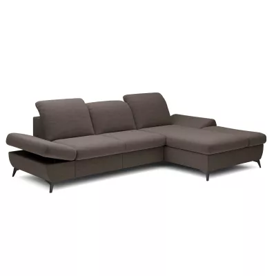 Rohová rozkládací sedací souprava BROCKVILE - šedá 4, pravý roh
