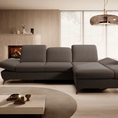 Rohová rozkládací sedací souprava BROCKVILE - šedá 4, pravý roh