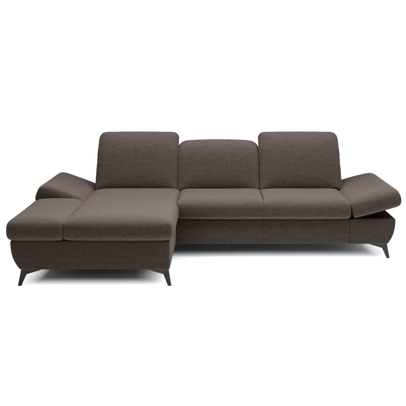 Rohová rozkládací sedací souprava BROCKVILE - šedá 4, levý roh