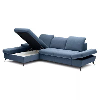 Rohová rozkládací sedací souprava BROCKVILE - modrá 2, levý roh