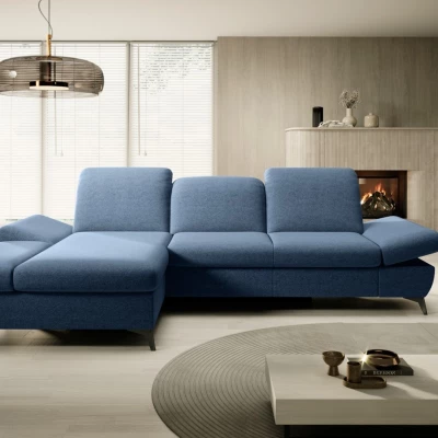 Rohová rozkládací sedací souprava BROCKVILE - modrá 2, levý roh