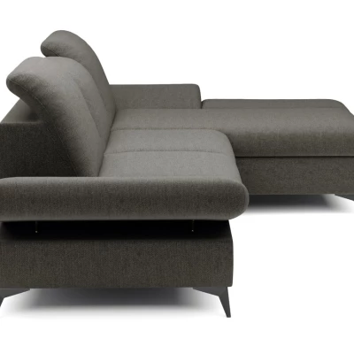 Rohová rozkládací sedací souprava BROCKVILE - tmavá šedá, pravý roh