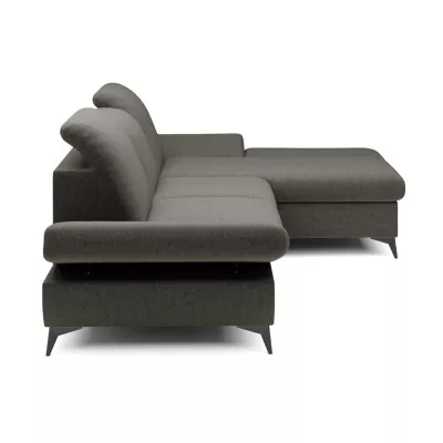 Rohová rozkládací sedací souprava BROCKVILE - tmavá šedá, pravý roh