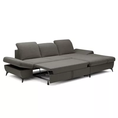 Rohová rozkládací sedací souprava BROCKVILE - tmavá šedá, pravý roh