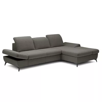 Rohová rozkládací sedací souprava BROCKVILE - tmavá šedá, pravý roh