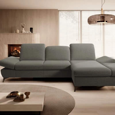 Rohová rozkládací sedací souprava BROCKVILE - tmavá šedá, pravý roh