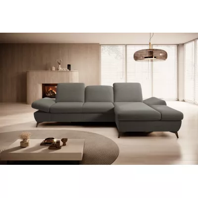 Rohová rozkládací sedací souprava BROCKVILE - tmavá šedá, pravý roh