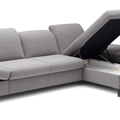 Rohová rozkládací sedací souprava BROCKVILE - šedá 3, pravý roh