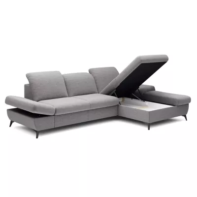 Rohová rozkládací sedací souprava BROCKVILE - šedá 3, pravý roh