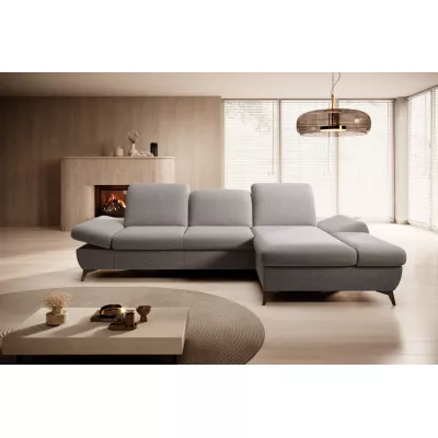 Rohová rozkládací sedací souprava BROCKVILE - šedá 3, pravý roh