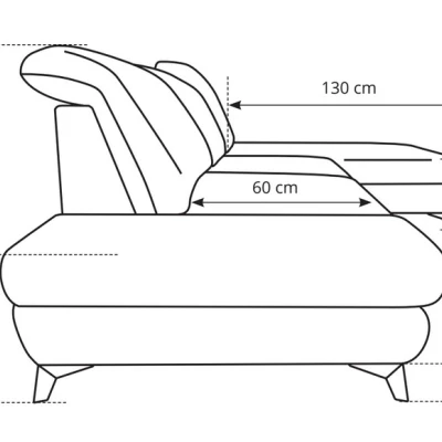 Rohová rozkládací sedací souprava BROCKVILE - šedá 3, pravý roh