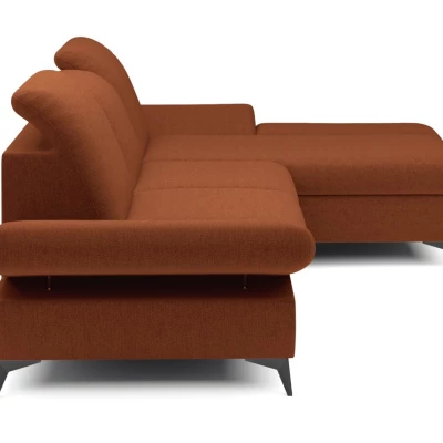 Rohová rozkládací sedací souprava BROCKVILE - cihlová, pravý roh