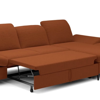 Rohová rozkládací sedací souprava BROCKVILE - cihlová, pravý roh