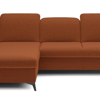 Rohová rozkládací sedací souprava BROCKVILE - cihlová, levý roh