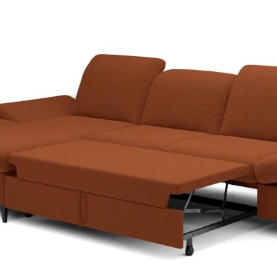 Rohová rozkládací sedací souprava BROCKVILE - cihlová, levý roh