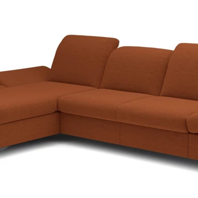 Rohová rozkládací sedací souprava BROCKVILE - cihlová, levý roh