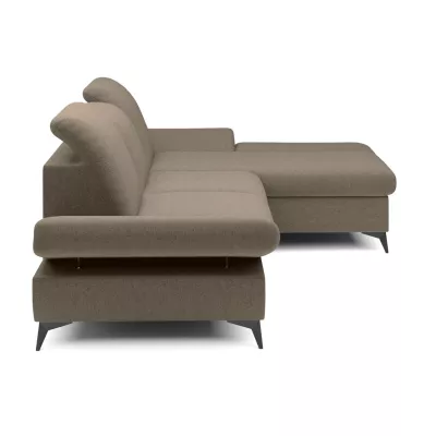 Rohová rozkládací sedací souprava BROCKVILE - šedá 2, pravý roh