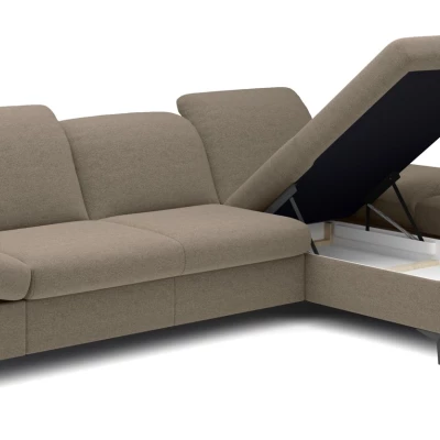 Rohová rozkládací sedací souprava BROCKVILE - šedá 2, pravý roh