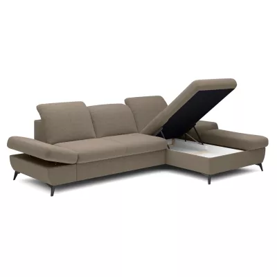 Rohová rozkládací sedací souprava BROCKVILE - šedá 2, pravý roh