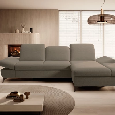 Rohová rozkládací sedací souprava BROCKVILE - šedá 2, pravý roh