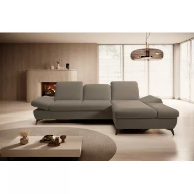 Rohová rozkládací sedací souprava BROCKVILE - šedá 2, pravý roh