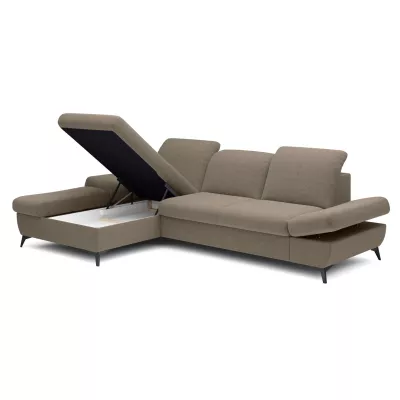 Rohová rozkládací sedací souprava BROCKVILE - šedá 2, levý roh