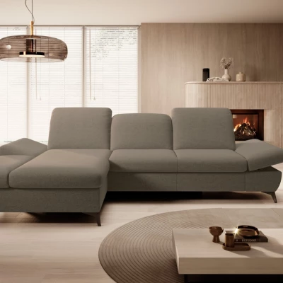 Rohová rozkládací sedací souprava BROCKVILE - šedá 2, levý roh