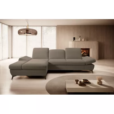 Rohová rozkládací sedací souprava BROCKVILE - šedá 2, levý roh