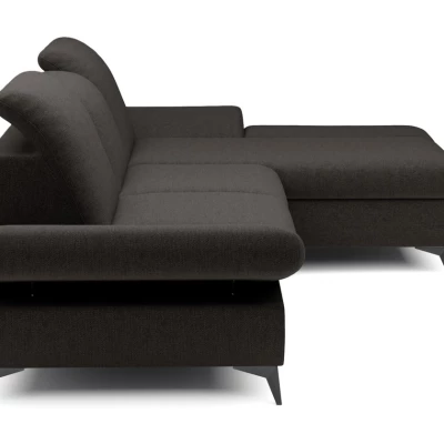 Rohová rozkládací sedací souprava BROCKVILE - antracitová, pravý roh