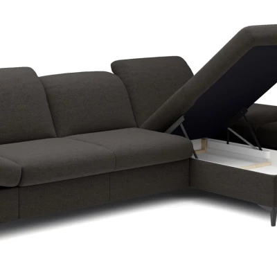Rohová rozkládací sedací souprava BROCKVILE - antracitová, pravý roh
