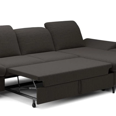 Rohová rozkládací sedací souprava BROCKVILE - antracitová, pravý roh