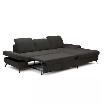 Rohová rozkládací sedací souprava BROCKVILE - antracitová, pravý roh