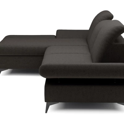 Rohová rozkládací sedací souprava BROCKVILE - antracitová, levý roh