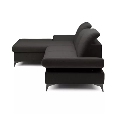 Rohová rozkládací sedací souprava BROCKVILE - antracitová, levý roh